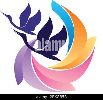 logo degli uccelli d'amore Illustrazione Vettoriale