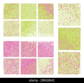 Astratto quadrato pixel mosaico sfondo. Set artistico Illustrazione Vettoriale