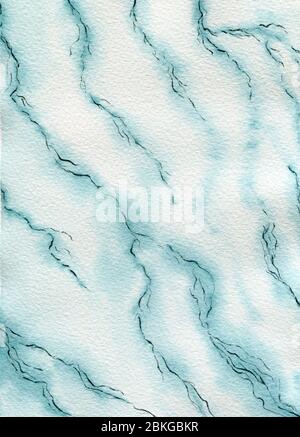 sfondo con texture in marmo blu, illustrazione acquerello con effetto marmo, dima di sfondo in marmo Foto Stock