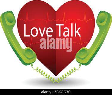 logo love talk Illustrazione Vettoriale