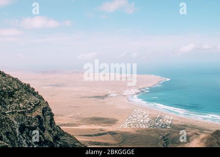 Vista dal Mirador de Ermita de las Nieves, Lanzarote Foto Stock