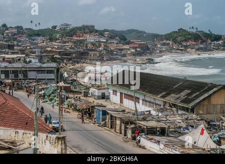 Pescatori della costa del Capo in Africa occidentale, Ghana Foto Stock