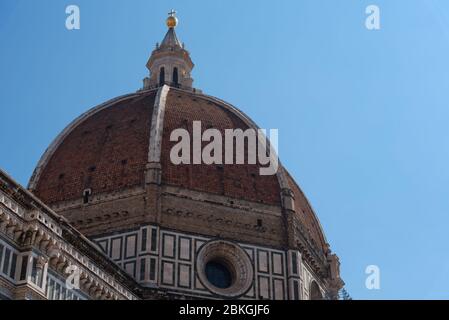 Dettagli dell'esterno della Cattedrale di Santa Maria del Fiore - la chiesa principale di Firenze, Toscana, Italia Foto Stock