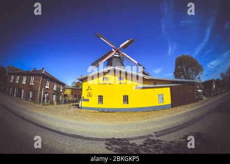 Riepe Burger Mill Boreas a Kirchwerder, quattro e paludi, Amburgo, Germania, Europa / Riepenburger Mühle Boreas a Kirchwerder, Vier- und Marschl Foto Stock