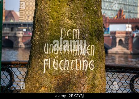 Memoriale del rifugiato sconosciuto a Berlino, Germania Foto Stock