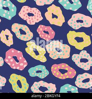 Pattern di ripetizione continuo Vector VIBRANT Leopard con effetto puntini astratti Illustrazione Vettoriale