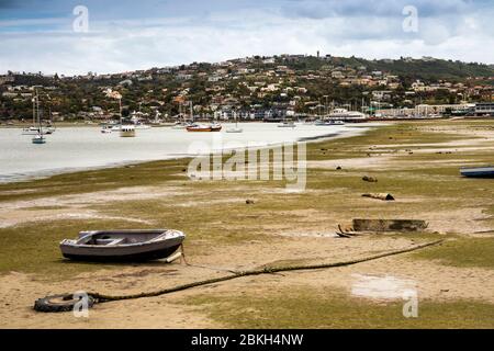 Sud Africa, Capo Occidentale, Knysna, Isola di Thesen, baia con bassa marea Foto Stock