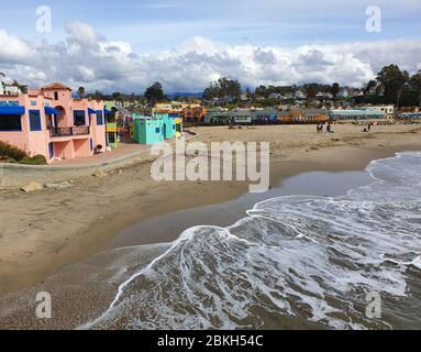 Capitola Beach e la storica Corte Veneta Foto Stock