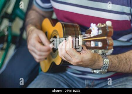 Samba è parte della cultura Carioca e uno dei più tradizionali della città di circoli di samba a Rio de Janeiro Foto Stock