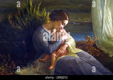 L'Ange et la mère - L'Angelo e la madre - Le poeme de l'Ame - la poesia dell'anima da Louis Janmot 1814-1892 Francia Foto Stock