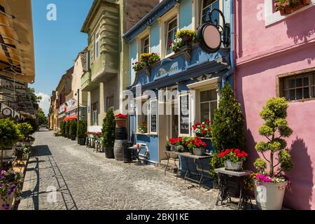 Romania, Sibiu judet, Transilvania, Carpazi, Sibiu, la città vecchia Foto Stock