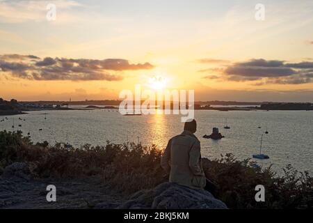 Francia, Finisterre, Morlaix bay, Carantec Foto Stock