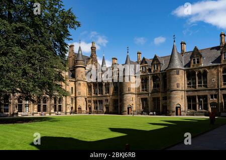 Regno Unito, Scozia, Glasgow, Università di Glasgow che ha ispirato l'universo di Harry Potter, fondato nel 1451 sotto Giacomo II di Scozia, è la quarta università più antica del mondo anglosassone Foto Stock