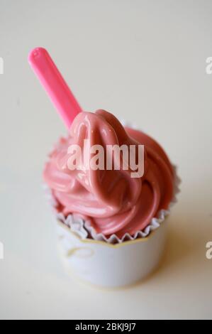 Gelato al lampone italiano Foto Stock