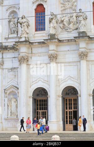 Portogallo, Lisbona, Estrela Basilica del XVIII secolo (o Basilica reale e Convento del Sacro cuore di Gesù), la prima chiesa al mondo dedicata al Sacro cuore Foto Stock