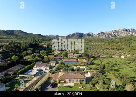 Francia, Bouches du Rhone, Parco Naturale Regionale delle Alpilles, Aureille Foto Stock