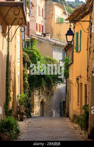 Francia, Bouches du Rhone, Pays d'Aix, Jouques, rue du village Foto Stock