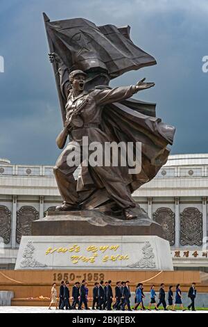 Corea del Nord, Pyongyang, il vittorioso Museo della Guerra di Liberazione delle Patria Foto Stock