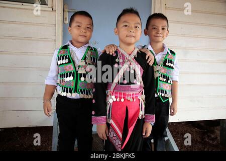 Francia, Guiana, Javouhey, Hmong Capodanno Foto Stock