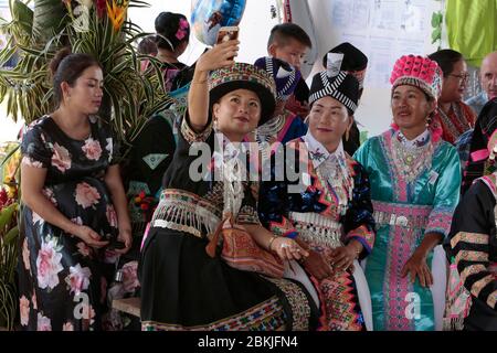Francia, Guiana, cacao, Hmong Capodanno Foto Stock