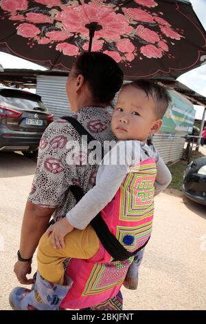 Francia, Guiana, Javouhey, Hmong Capodanno Foto Stock