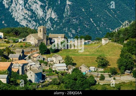 Spagna, Aragona, comarque di Sobrarbe, provincia di Huesca, Tella-Sin Foto Stock