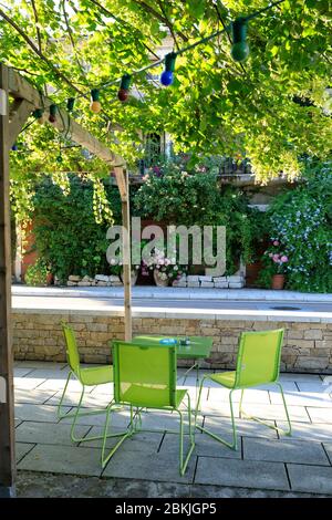 Francia, Corse du Sud, Petreo Bicchisano, cafe de la Poste Foto Stock