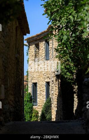 Francia, Vaucluse, Parco Naturale Regionale del Luberon, Lagnes, villaggio Foto Stock