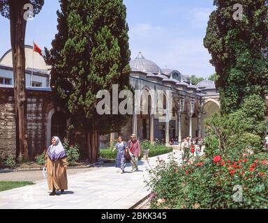 Il Padiglione del Conquistatore all'interno del Palazzo Topkapi (Topkapi Sarayi) e il museo, il Distretto Fatih, Istanbul, Repubblica di Turchia Foto Stock