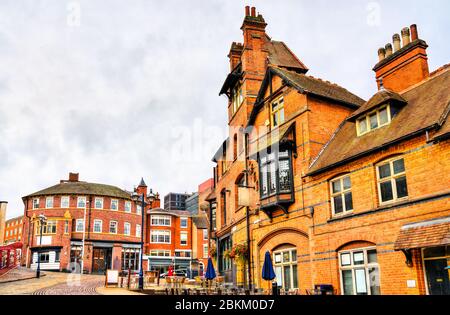 Architettura tradizionale a Nottingham, East Midlands, Regno Unito Foto Stock