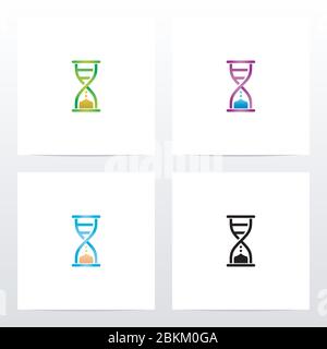 Clessidra e logo DNA Illustrazione Vettoriale