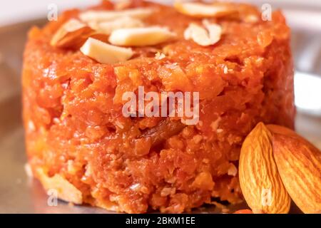 carret halwa deliciouse con withbackground Foto Stock