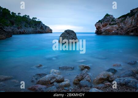 Cala Deia, Maiorca, Isole Baleari Foto Stock