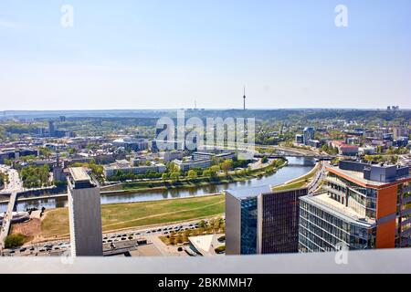 Vista di Vilnius dall'alto Foto Stock