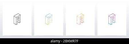 Descrizione del logo 3D Letter Design A Illustrazione Vettoriale