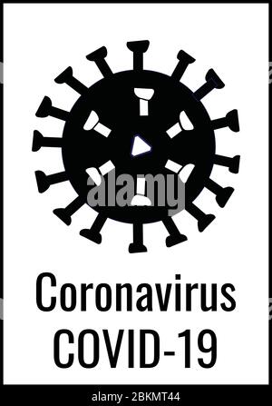 Coronavirus covid-19 poster NO Illustrazione Vettoriale