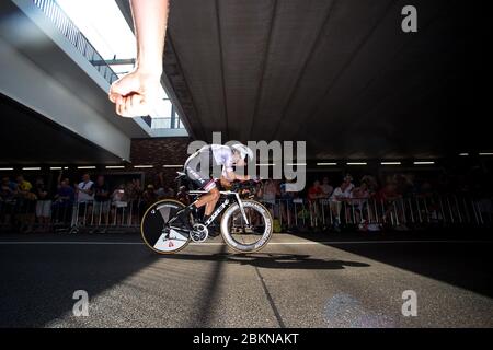 04.07.2015 Utrecht, i Paesi Bassi. Bauke Mollema durante il periodo di prova individuale 2015 Tour De France Grand partenza. Foto Stock