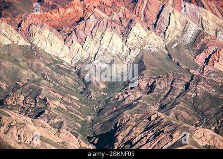 Serrania del Hornocal, Cerro de los 14 colores, Provincia di Salta, Jujuy, Argentina nord-occidentale Foto Stock