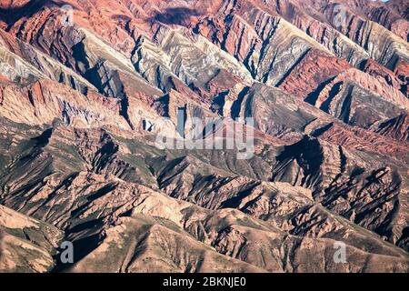 Serrania del Hornocal, Cerro de los 14 colores, Provincia di Salta, Jujuy, Argentina nord-occidentale Foto Stock