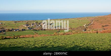 Zennor, un piccolo villaggio nel sud-ovest di Cornovaglia, Inghilterra, Regno Unito. Foto Stock