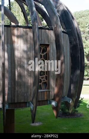 Quiet Mark Treehouse Woodland House Area naturale Royal Botanic Gardens Kew Gardens, Richmond, Londra by Blue Forest Designer quiet Tree Forest Foto Stock