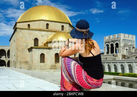 Georgia, Vista dei castelli di Rabati, fortezza in Akhaltsikhe Foto Stock