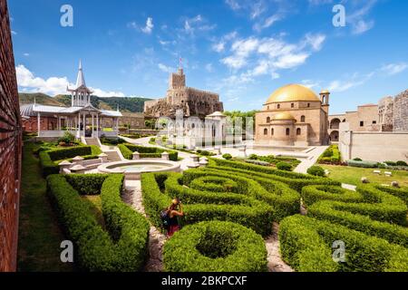 Georgia, Vista dei castelli di Rabati, fortezza in Akhaltsikhe Foto Stock