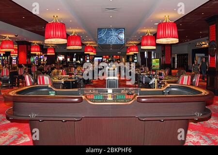 Las Vegas NV, USA 09-26-18 tavolo Craps centrale al Cromwell Las Vegas Casino Foto Stock