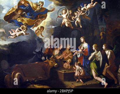 L'Adorazione degli Angeli 1635 di Jacques Stella 1596-1657 Francia francese Foto Stock