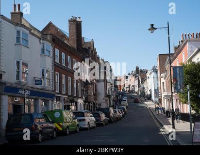 Strada principale a Lewes, East Sussex Foto Stock