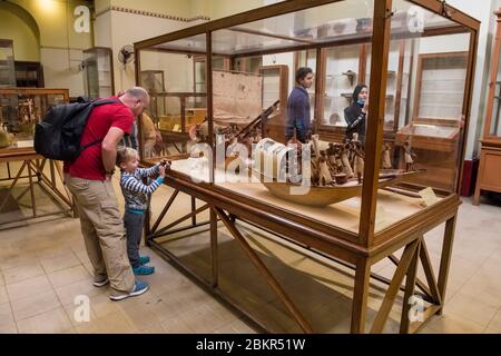 Egitto, Cairo, Museo Egizio del Cairo, barche funerarie dalla tomba di Meketre Foto Stock