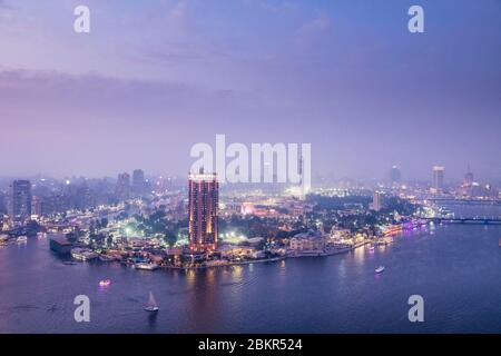 Egitto, Cairo, l'isola di Gezira sul Nilo Foto Stock