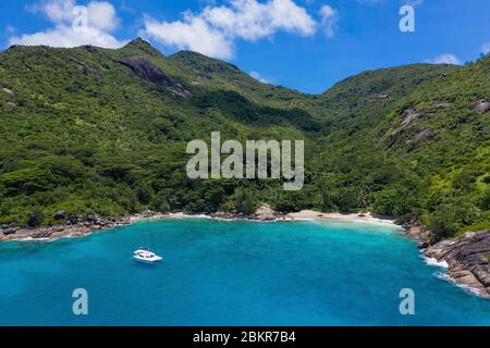 Seychelles, Mah? isola, Anse Major (vista aerea) Foto Stock