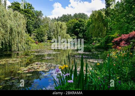 Francia, Eure, Giverny, Claude Monet's House e giardini, il Giardino d'acqua Foto Stock